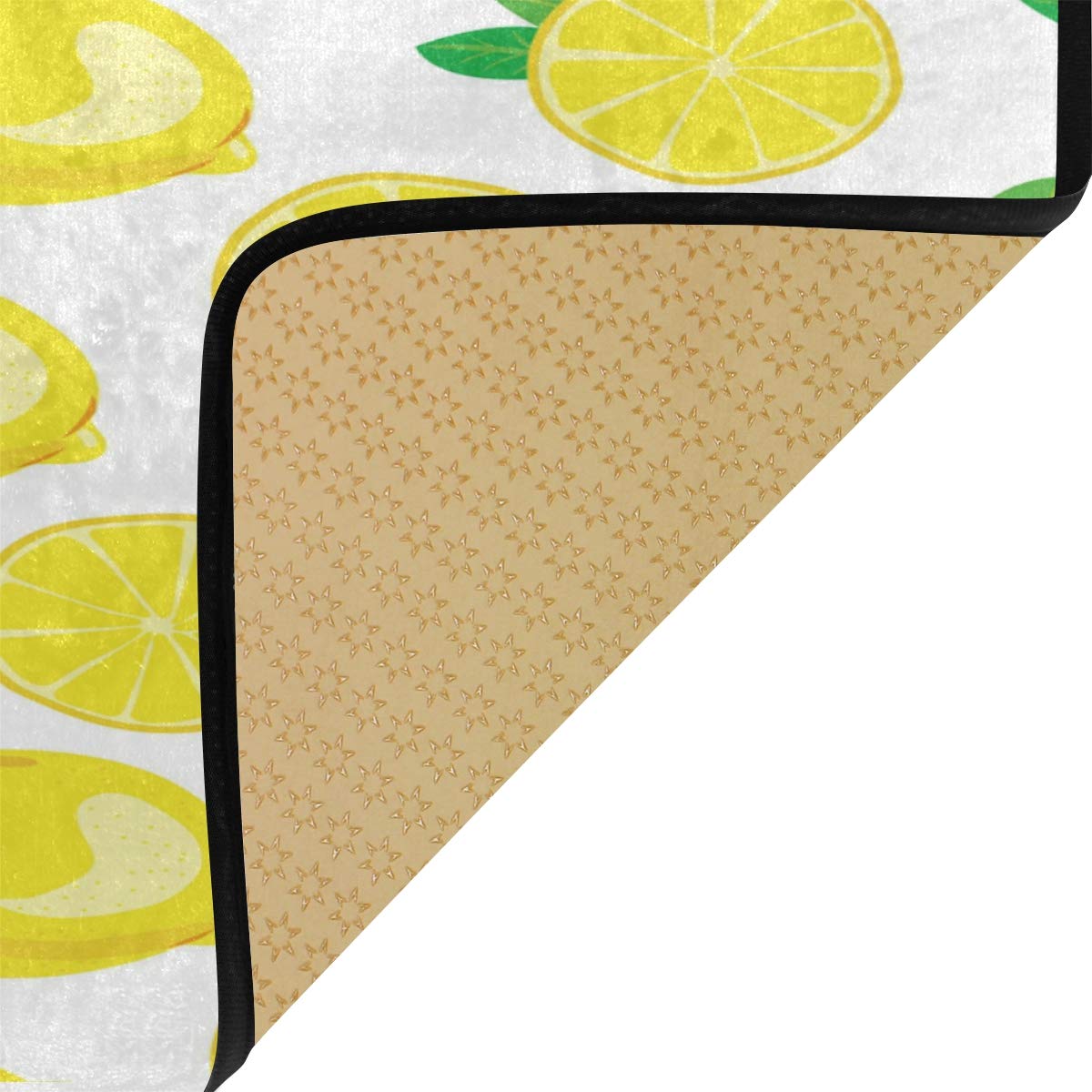 Mnsruu Tappeto da cucina, tappeto da cucina, giallo limone