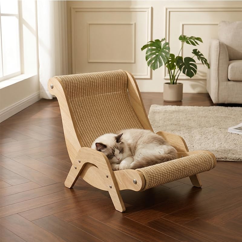 Cat Scratching Sofa Chair with Hemp pad - Hemp Rope cat Scratching Bed, Durable Claw-Sharpening Sofa, Suitable for Indoor Cats
