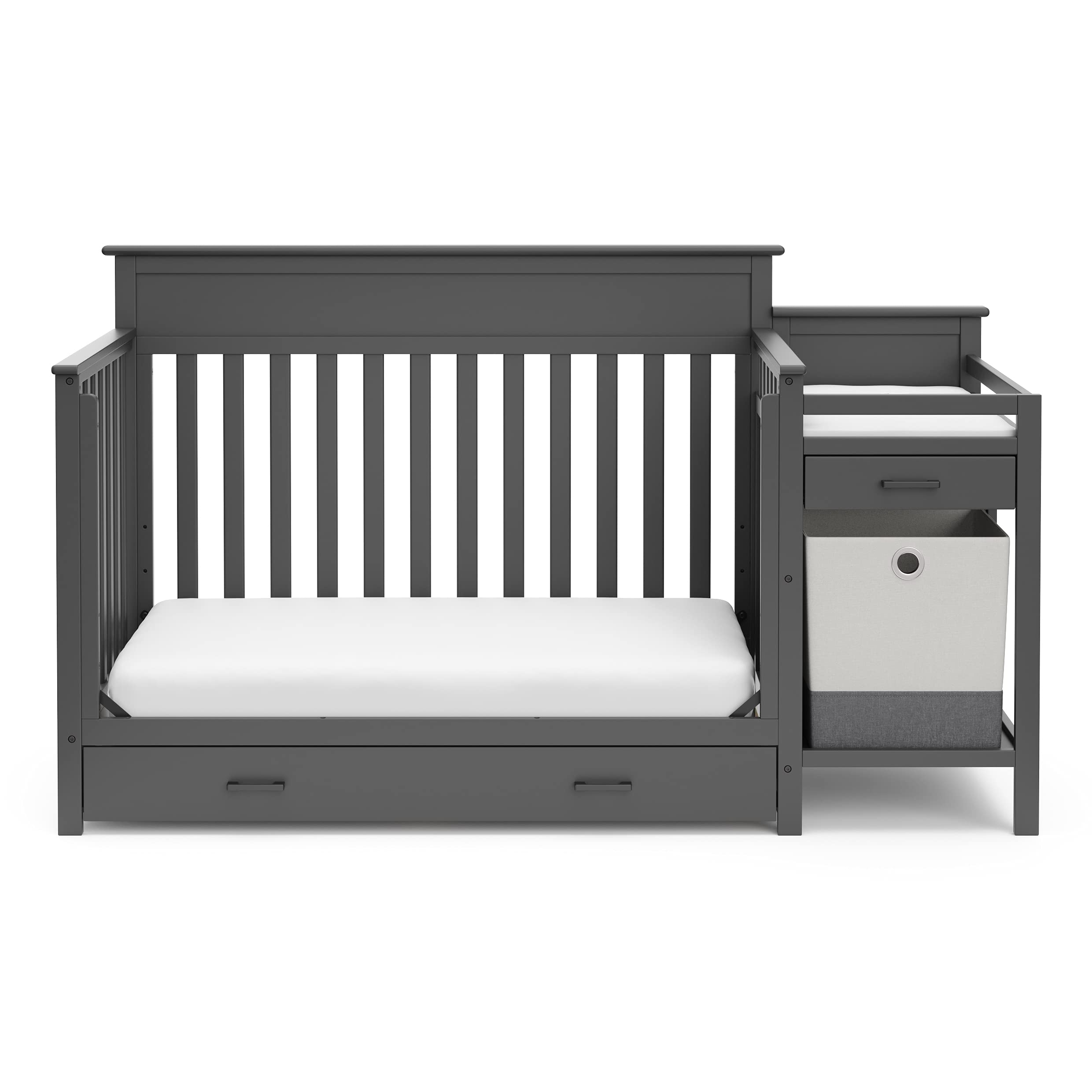Storkcraft Arizona 4in1 Convertible Crib and Changer (Gray) Crib