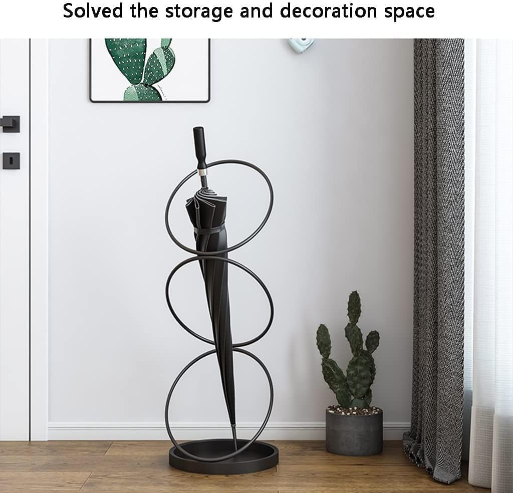 Multi-Function Ski Pole & Umbrella Storage Rack with Drip Tray, Creative Holder for Walking Sticks, Canes, and Umbrellas(Color:White)