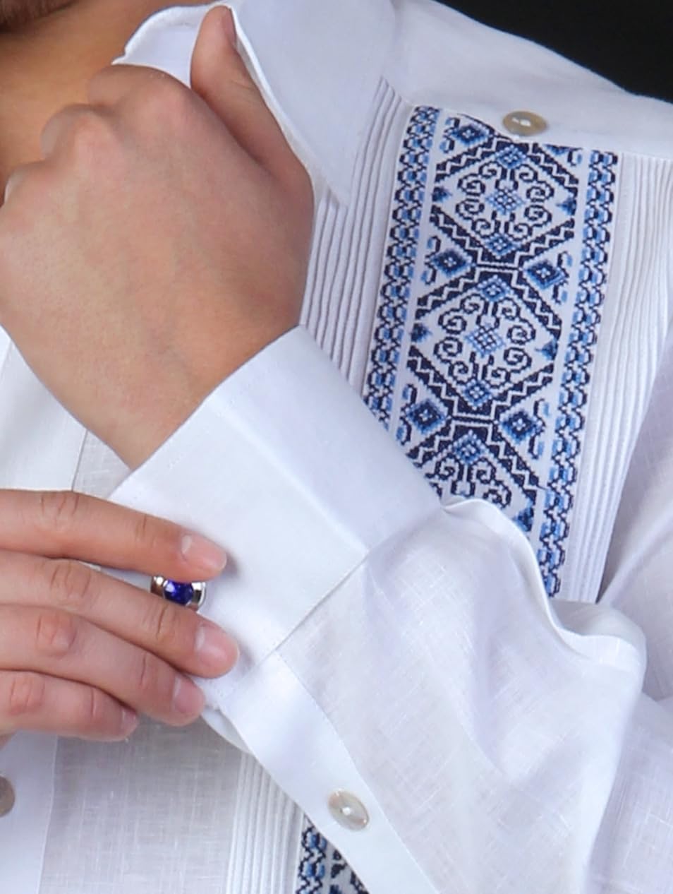 Destination Wedding Linen Guayabera. Optic White. Grooms and Groomsmen