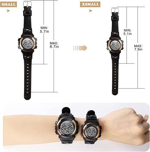 Miniatura 3 de Reloj analógico para niños, reloj para niños de 6 a 15 años, reloj digital para deportes al aire libre, multifuncional con cronógrafo LED 50 M,