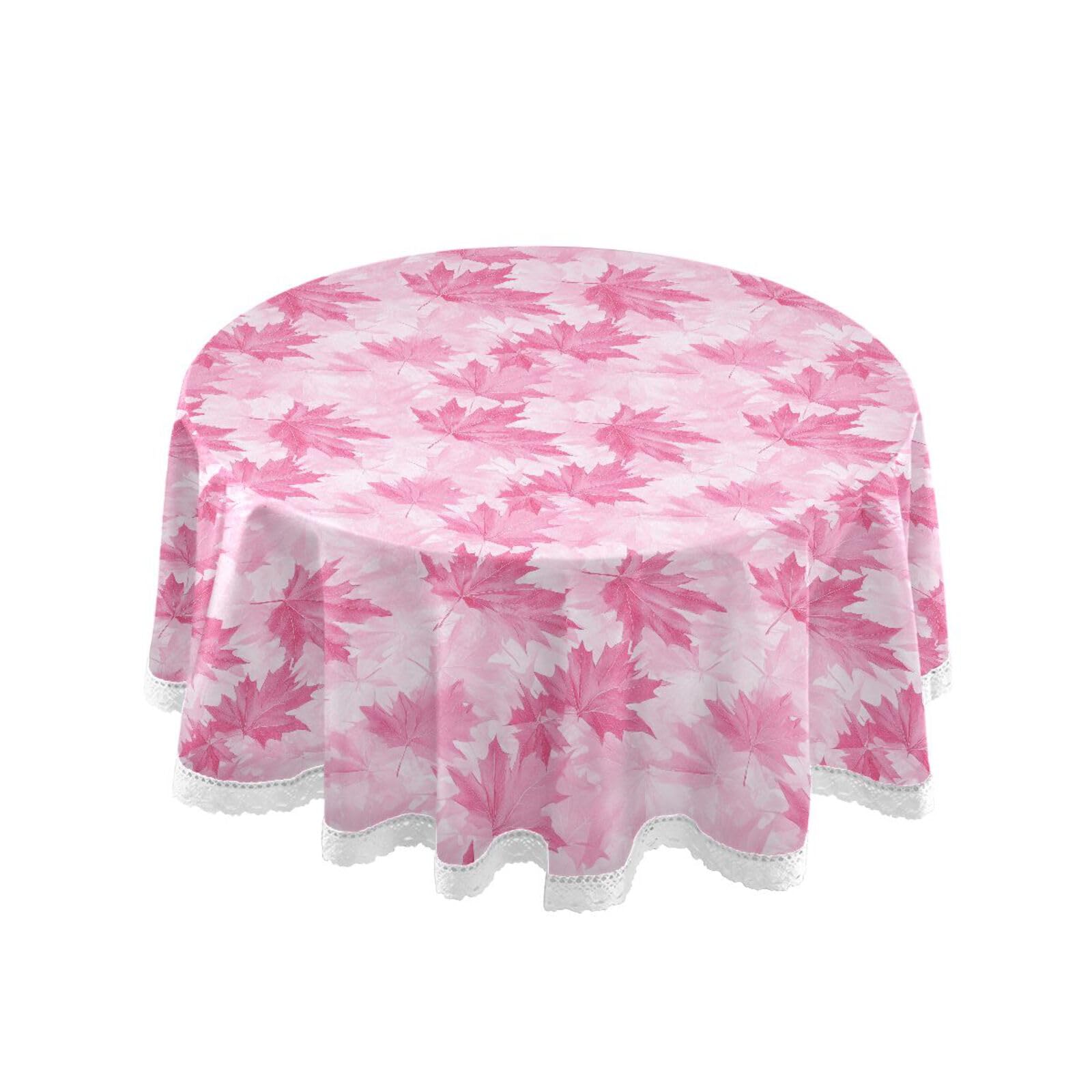 Nappe ronde en tissu polyester lavable pour protéger la table des taches sans sacrifier le style
