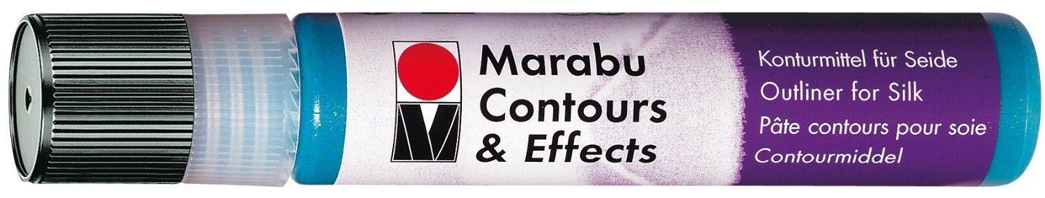 Marabu 100 Contours and Effects Clear Paint - Box Of 6 x 25 ml - For Silk Painting