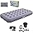 Onirii Twin Size Single Camping Air Mattress Bed with Air Pump,Inflatable Air Mattress,Thickened Portable Blow Up Bed,Travel Sleeping Pad for Truck Tent Camping/Home/Hiking(Grey)