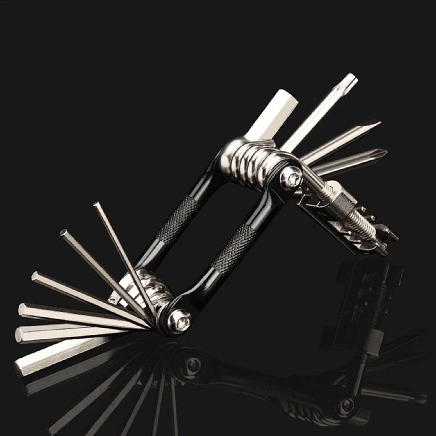 Bike Tool Kit Set, 16 in 1 Cycle Multitools, Compact Chain Breaker with Hex Wrench, Lightweight Motorcycle Accessories, Cycling Tool Kits, Ideal for Men and Travel