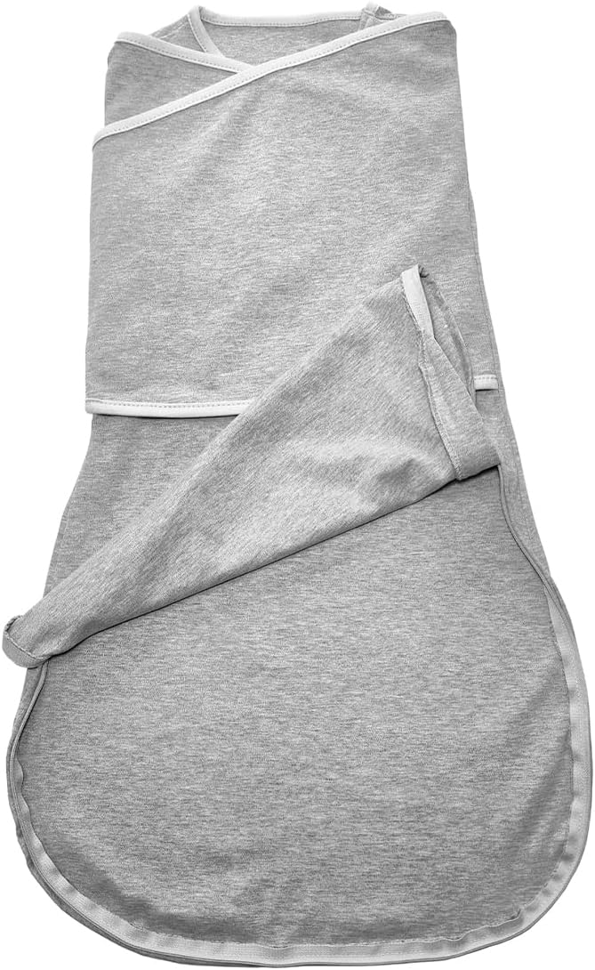 Baby Swaddle Sack, Adjustable for Startle Reflex, Cotton, 2-Way Zipper for Easy Diaper Changes, Swaddle Bag Swaddle Wrap for Babies 6-12 Months (Grey) - Image 2