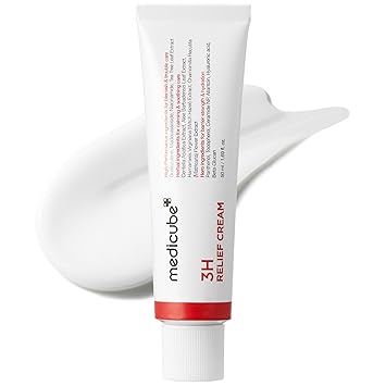 medicube 3H Daily Relief Cream | Daily Soothing Moisturizer for All Skin Types | Lightweight Comforting Cream Ideal For Use After Spot Care | Guaiazulene, Centella, Ceramide for Balance and Hydration