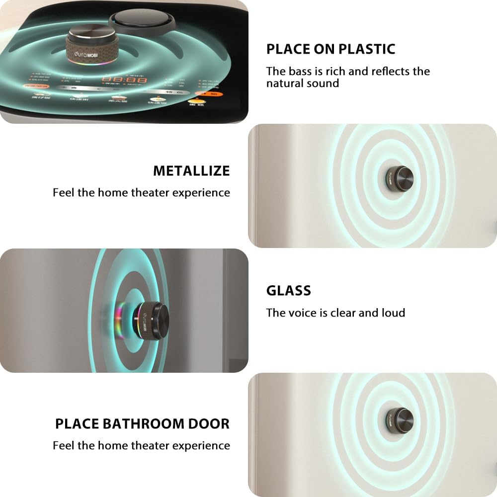 Wireless Mini BT Bone Conduction Speaker, Portable Sound Box, Magnetic Adsorption, RGB Color Light, IP54 Waterproof, Creative Portable Speaker Mini Size Music Player for Home Outdoor Travel - Image 6