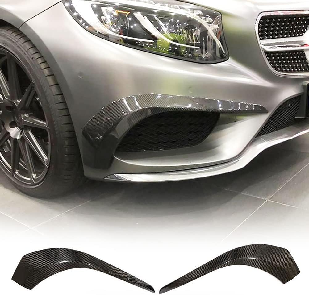 Fits Mercedes Benz S-Class C217 S500 S550 Sport Coupe 2014-2017 Customized CNC Moulding Carbon Fiber Front Moulding Splitters Fender Vent Fins Trim