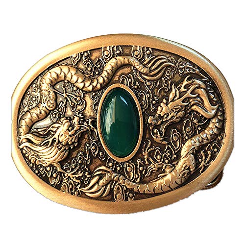 Jade Pure Copper Brass Men's Novelty Belt Buckles for Belt