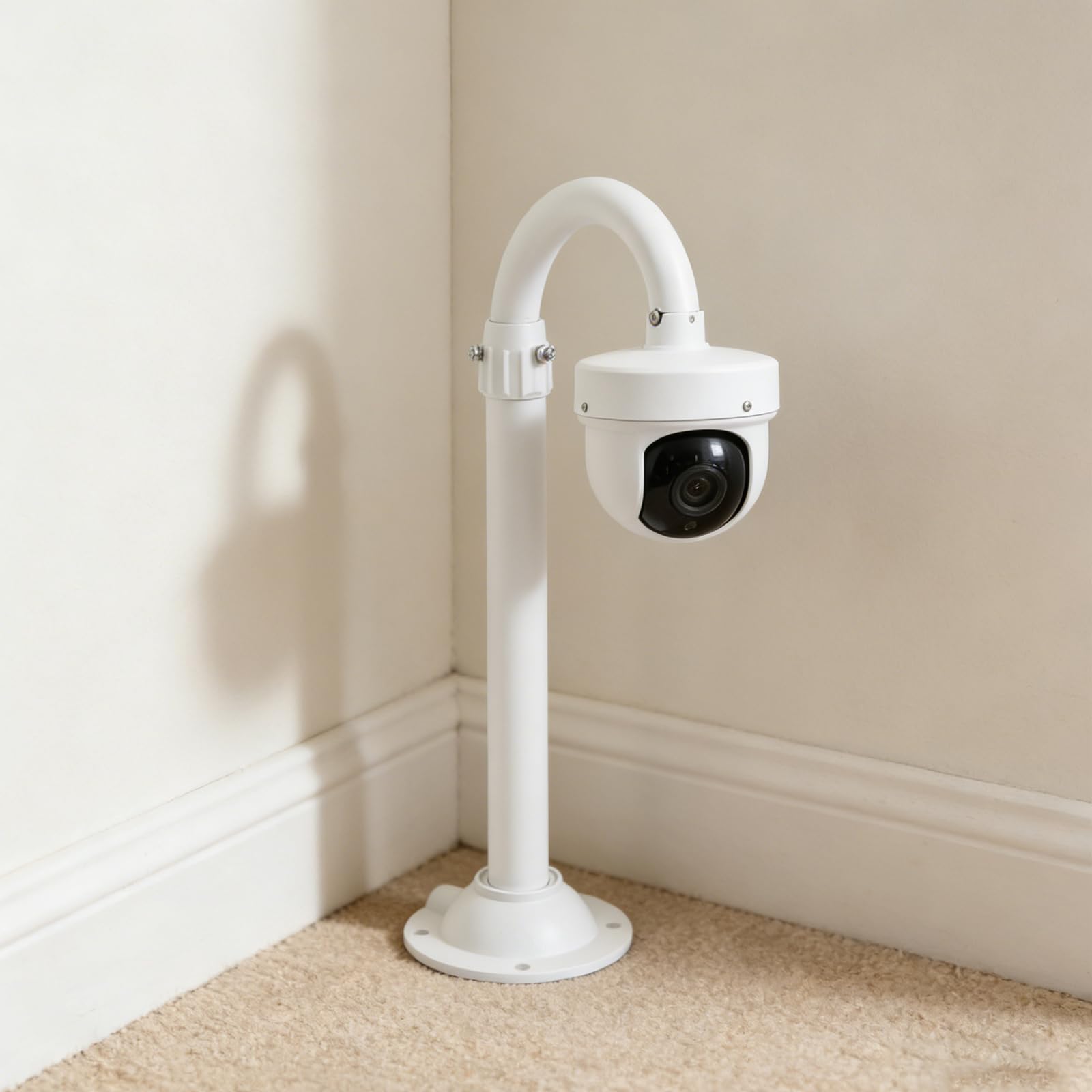 Ipetboom Soporte Telescópico para Cámara de Seguridad Ajustable 30-60 Cm Aleación de Aluminio Resistente Soporte de Pared para Cámara Interior y Exterior Montaje Vigilancia