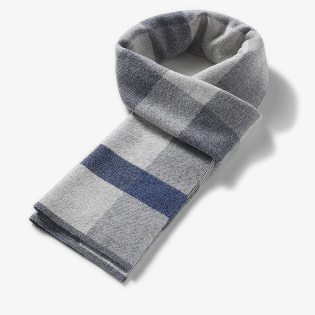 Xleve ピュアウールメンズスカーフメンズ冬ハイエンド韓国版ワイルドウォームスカーフギフトボックスバースデーギフト Color E 買い物