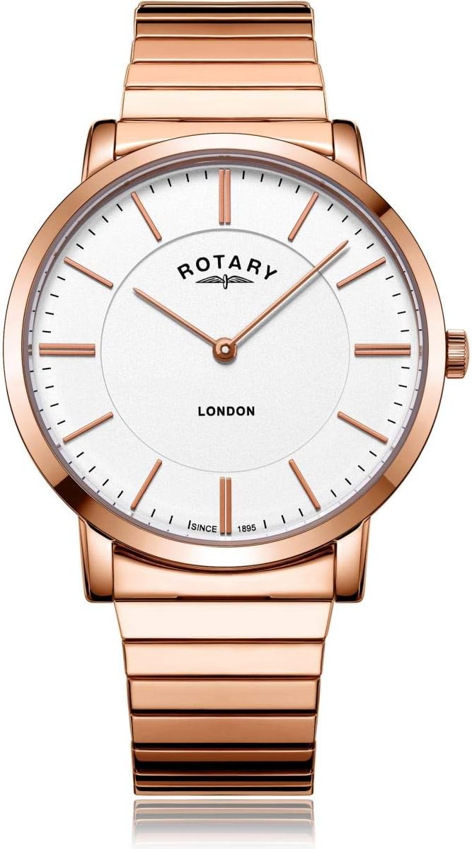 Rotary Gents Rose Gold PVD Expander London GB02767/02
