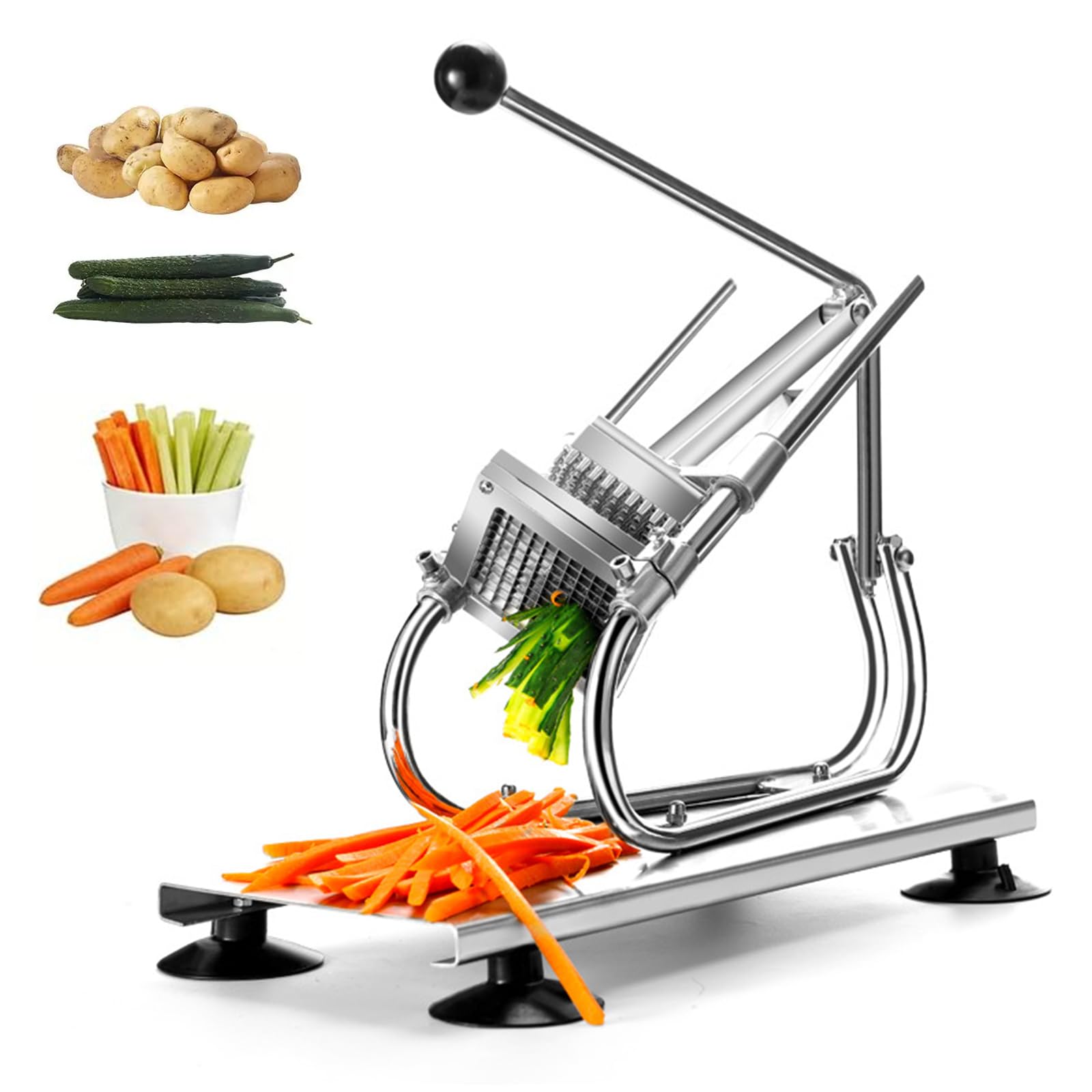 Cortador de patatas resistente fabricado en acero inoxidable duradero
