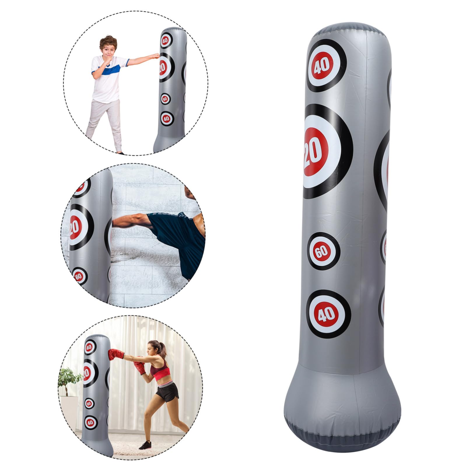 ERINGOGO Colonne Libère Gonflable 1,6m et Garçon de Le PVC Boxe Améliore Jouet L'agilité Stress Couleur Aléatoire Filles et Adultes Maison et Salle de Sport