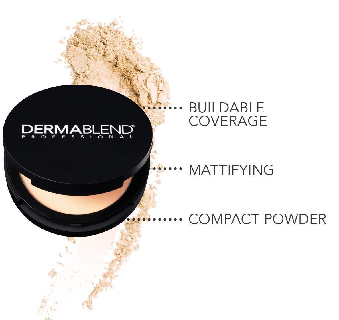 Dermablend Intense Powder Camo, Buildable Coverage Powder Foundation Makeup, 0.48oz
