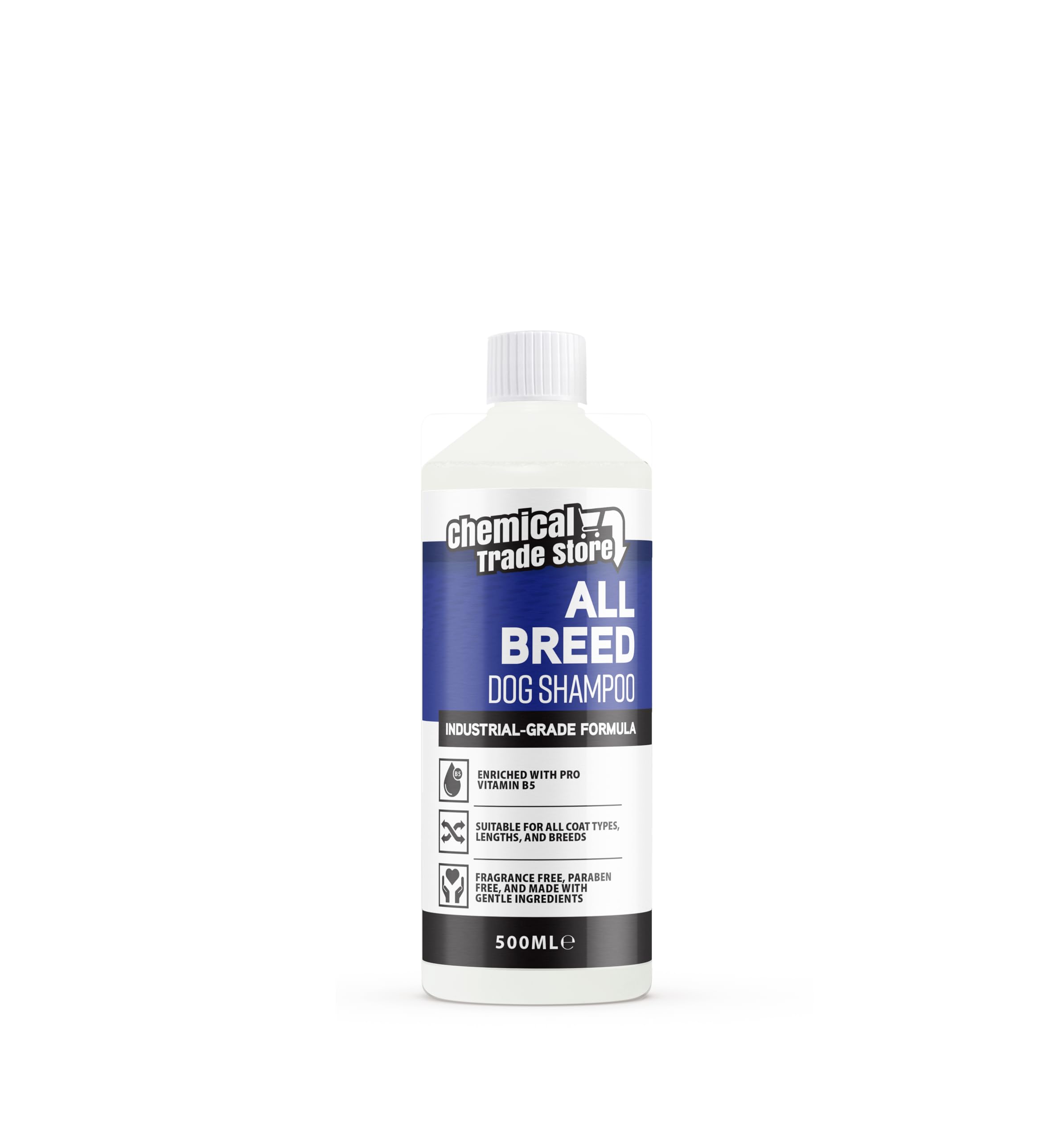 Chemical Trade Store, All Breed Dog Shampoo 500ml, pH Balanced Pet Shampoo for All Coat Types