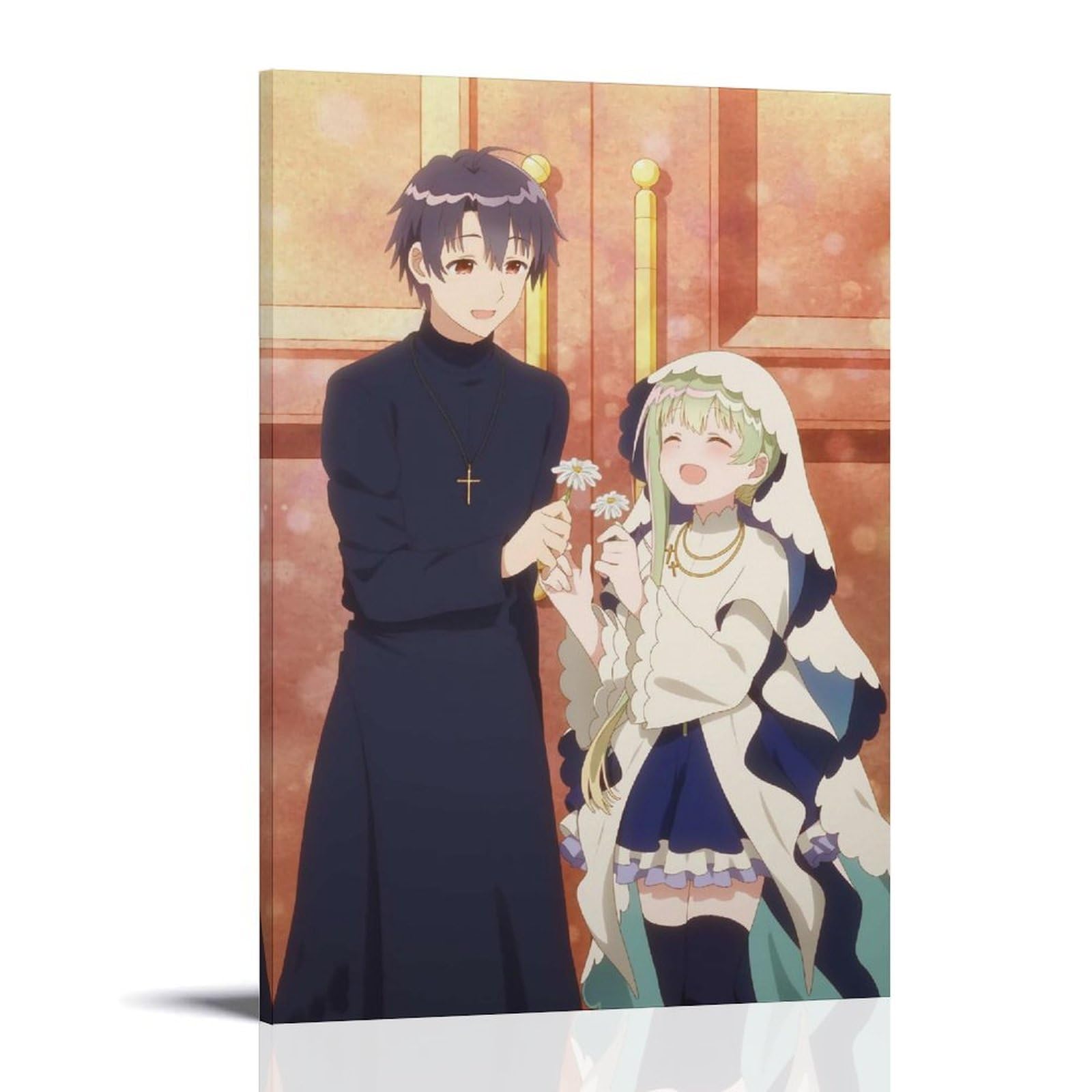 HUYEHEHERRY Saint Cecilia And Pastor Lawrence Anime Poster Wall Art Canvas Cover Vintage Aesthetic Design Poster Decorative Painting for Living Rooms 20x30inch(50x75cm) Frame-style