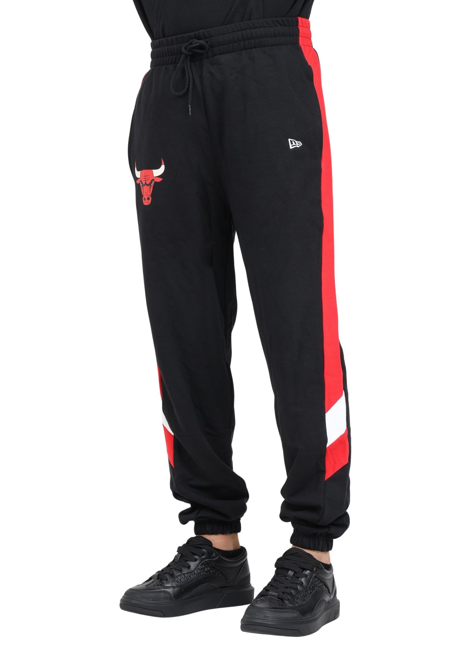 New Era ERA Pantalone Sportivo NBA Panel Chicago Bulls Nero da Uomo M