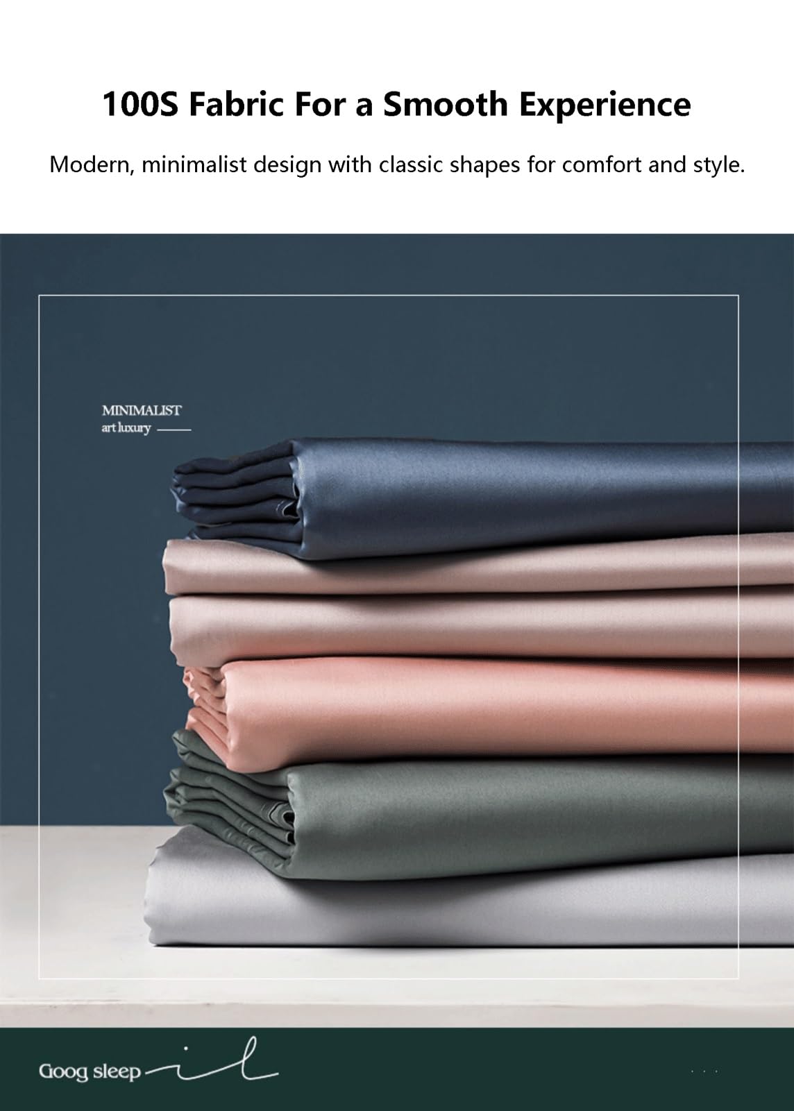 Bettlaken ohne Gummizug 500 Fadenzahl 100% Langstapelige Baumwolle Betttuch Luxuriöses Hotel Laken für Bett 90cm bis 200cm Extra Weiche Atmungsaktive(Grey A,250x245cm)