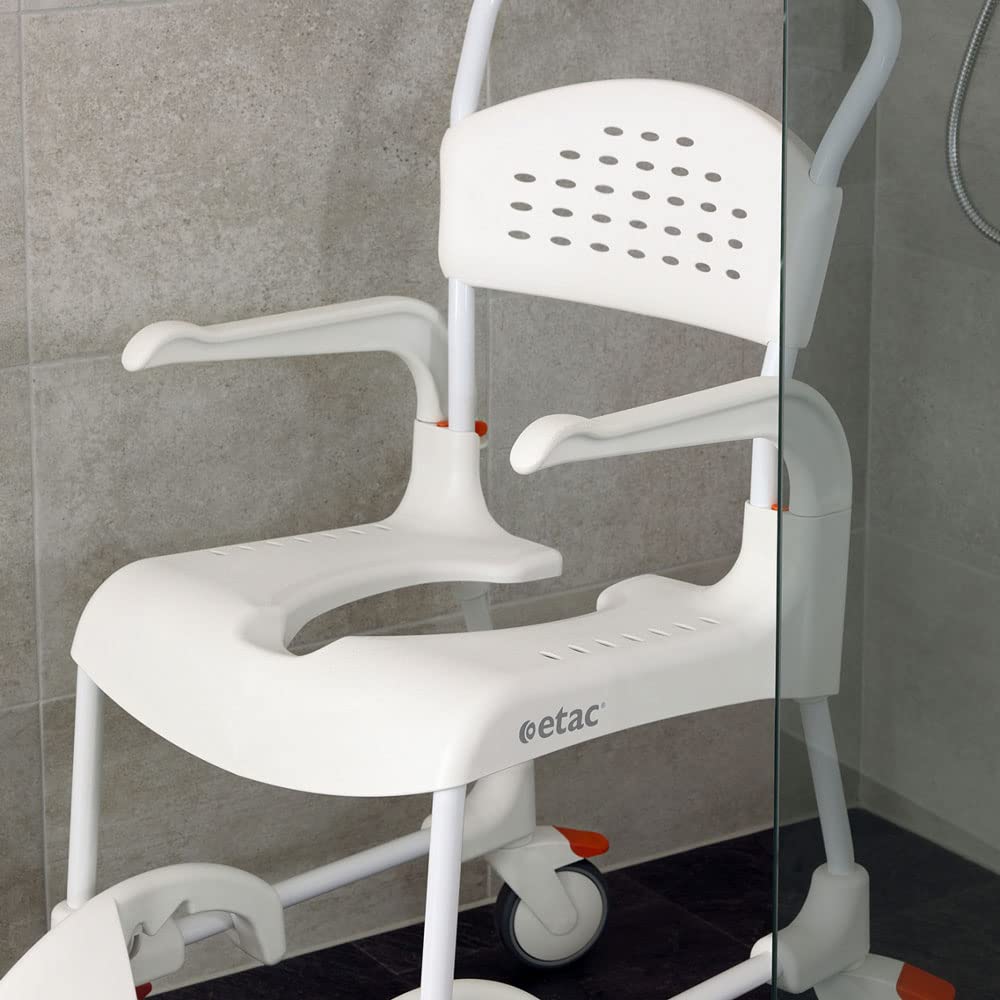 Etac Clean - Sedia a rotelle per doccia e WC standard, 55 cm, colore: Lagoon/2