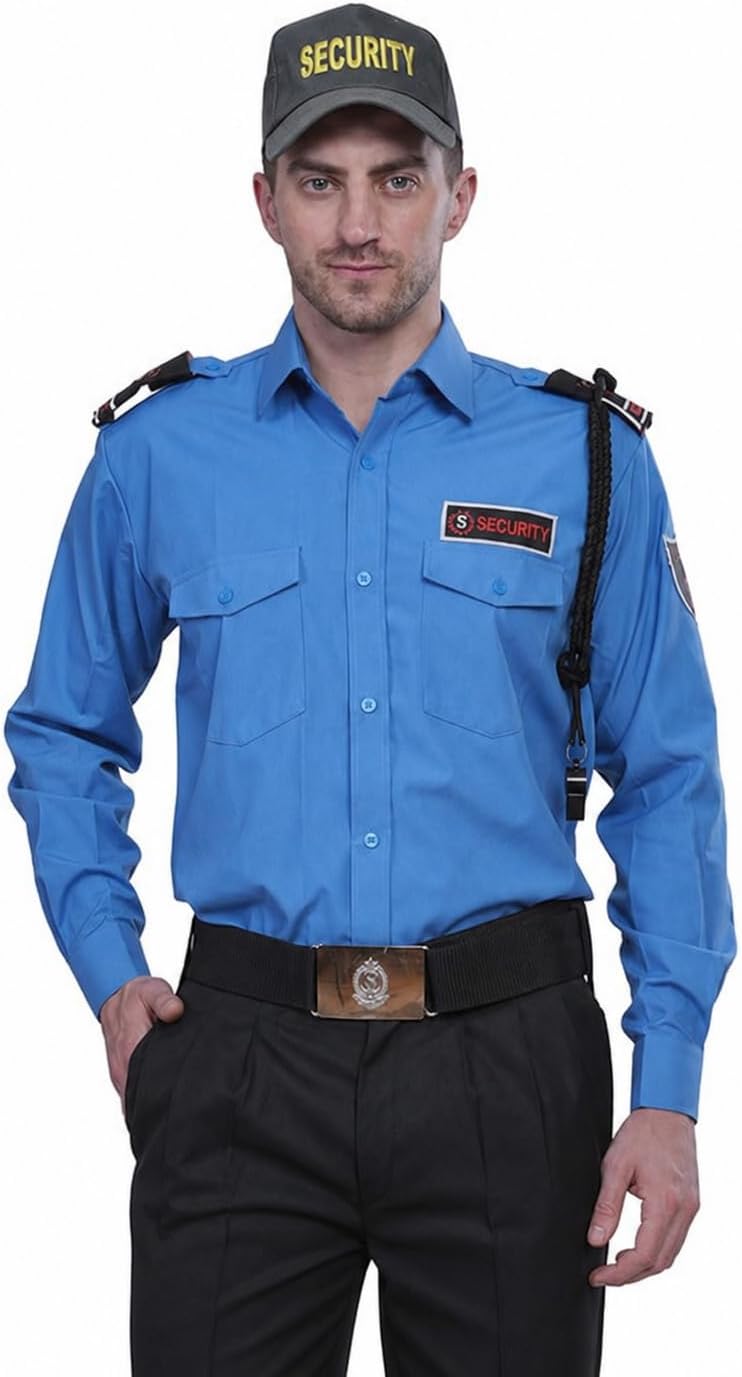 security guard uniform full set for men (Shirt And Trouser/Pant) with Complete Accessories Set(Cap, Belt, Lynard, Wistle) And Labels