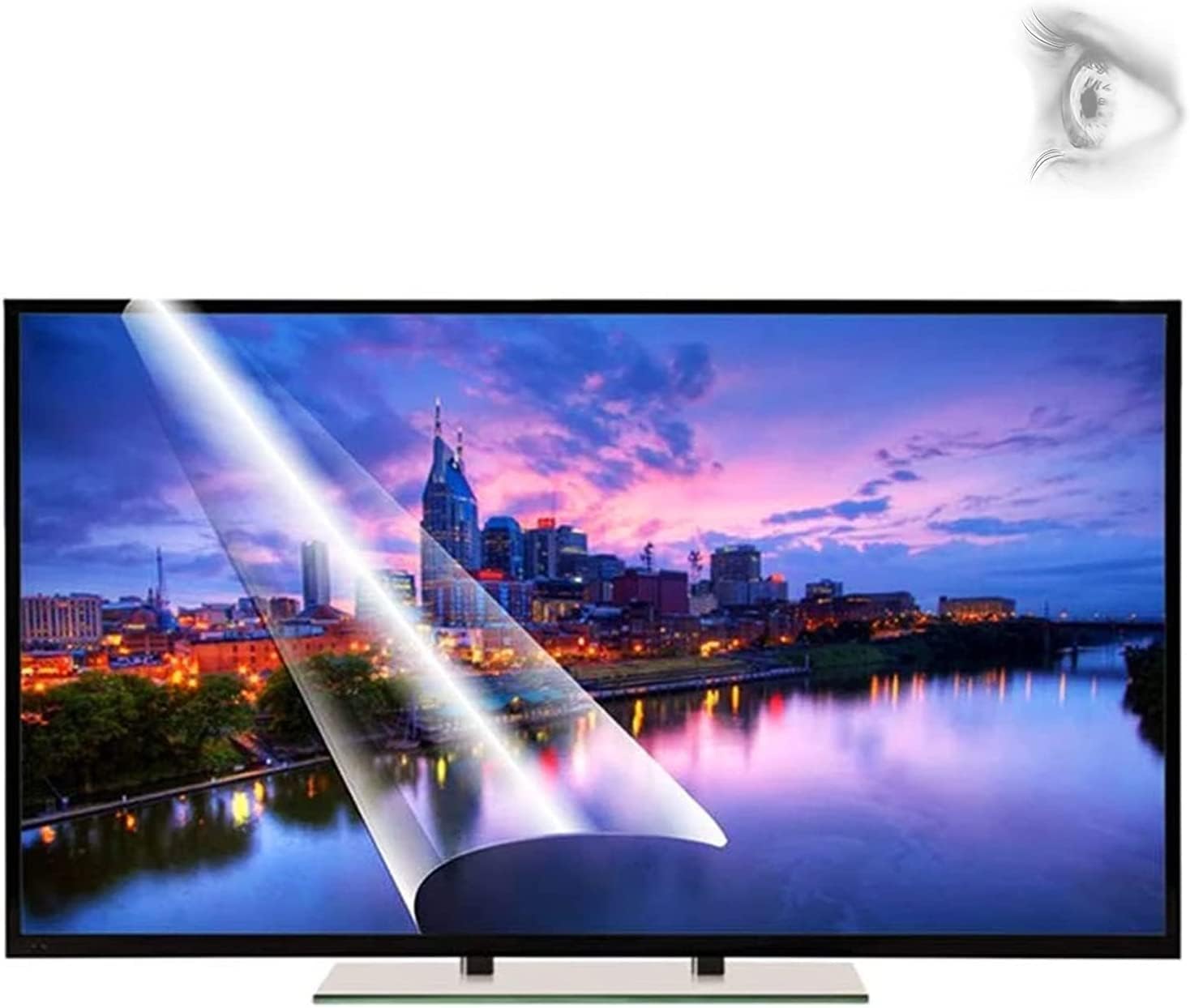 Anti Glare Film TV Screen Protector 50 Inch TV Anti-Blue Light Screen Protector Non-Glare/Filter Out Ultraviolet/Anti Scratch Reduction Eye Protection Film Fits LCD Led 4k OLED and QLED HDTV ( 50