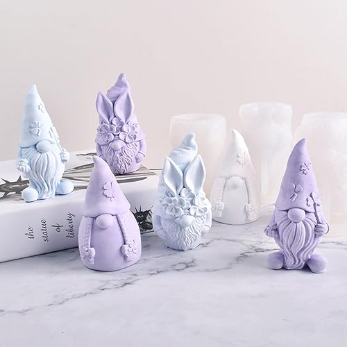 Miniatura 4 de RIPTEADRY Moldes de silicona para velas de gnomos 3D moldes de velas de enano de Pascua para hacer velas moldes de velas de gnomo del día de San