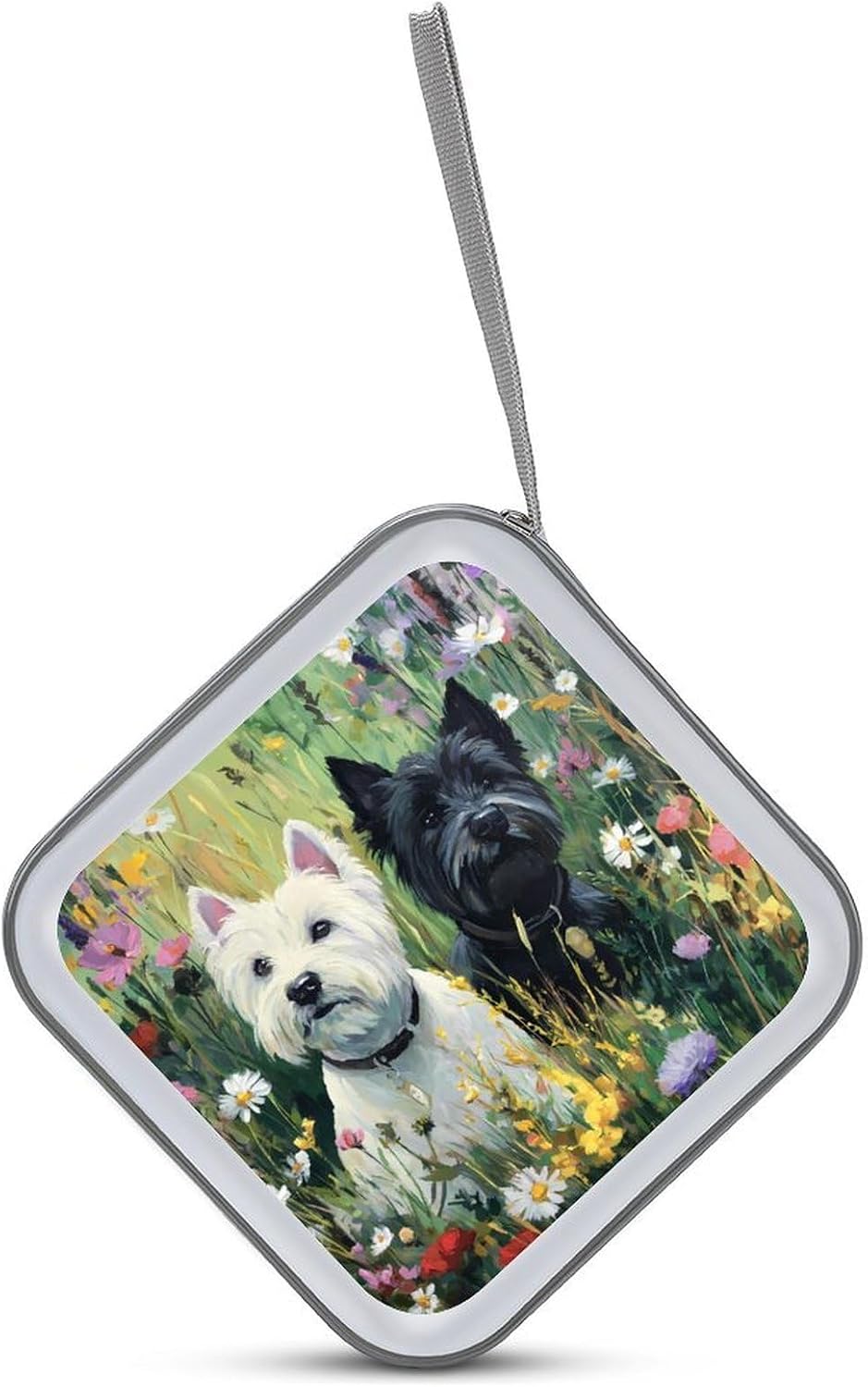 Westie and Scottie Dogs CD Case for Car, 40 Capacity DVD Case Wallet Holder Organizer Disc Storage Binder image 3