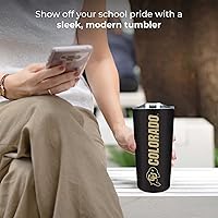 Vista 2 de Campus Colors Vaso de Acero Inoxidable NCAA Perfecto para el Día del Juego - 18 oz - Doble Pared - Mantiene las Bebidas Perfectamente Aisladas