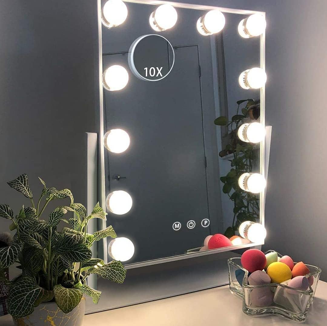 Dripex Miroir Maquillage Hollywood avec Lumière Miroir Maquillage Lumineux LED a