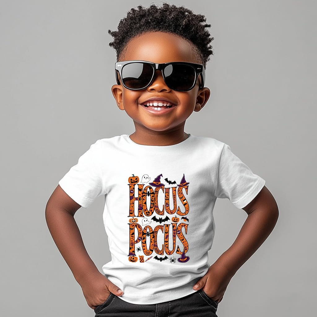 Halloween Shirt for Kids Boys & Girls Holiday T-Shirt for Toddler Pumpkin Ghost Skeleton Dinasour,2T-8T - Image 4