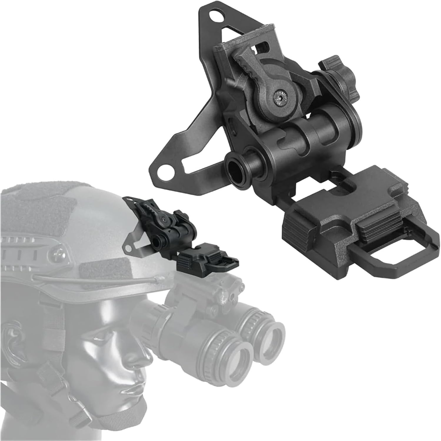 Tactical Aluminum L4G69 NVG Mount – Fast 3-Hole Helmet Adapter Bracket for PVS14/PVS15/PVS18/PVS31/GPNVG18 Hunting Airsoft Gear