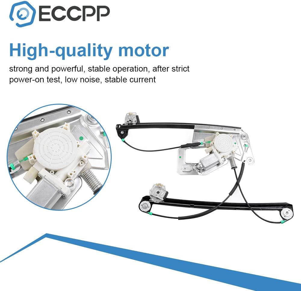 Front Left Drivers Side Power Window Regulator with Motor Replacement fits for 1997-2000 for BMW 528i 1999-2000 for BMW 528iT 2001-2003 for BMW 530i 1997-2003 for BMW 540i 1999-2000 for BMW 540iT