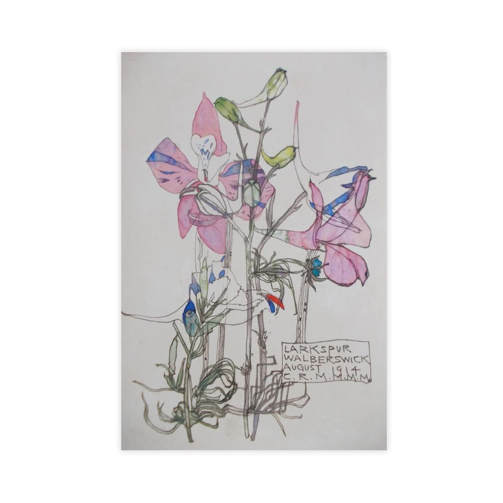 FUKITT Charles Rennie Mackintosh Art Poster (16) Canvas Poster Wall Art Decor Print Picture Paintings for Living Room Bedroom Decoration Unframe-style 20x30inch(50x75cm)