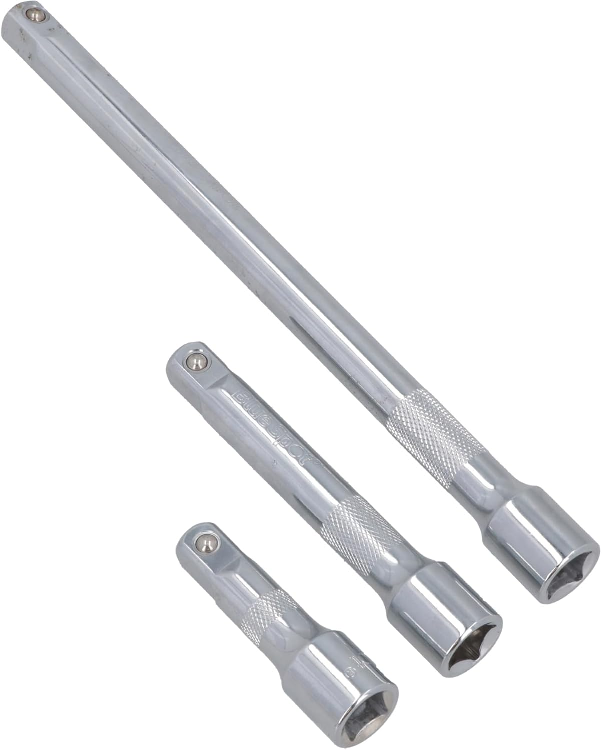 3pc 1/2" Drive Straight Socket Ratchet Extension Bar Set 75mm 125mm 250mm