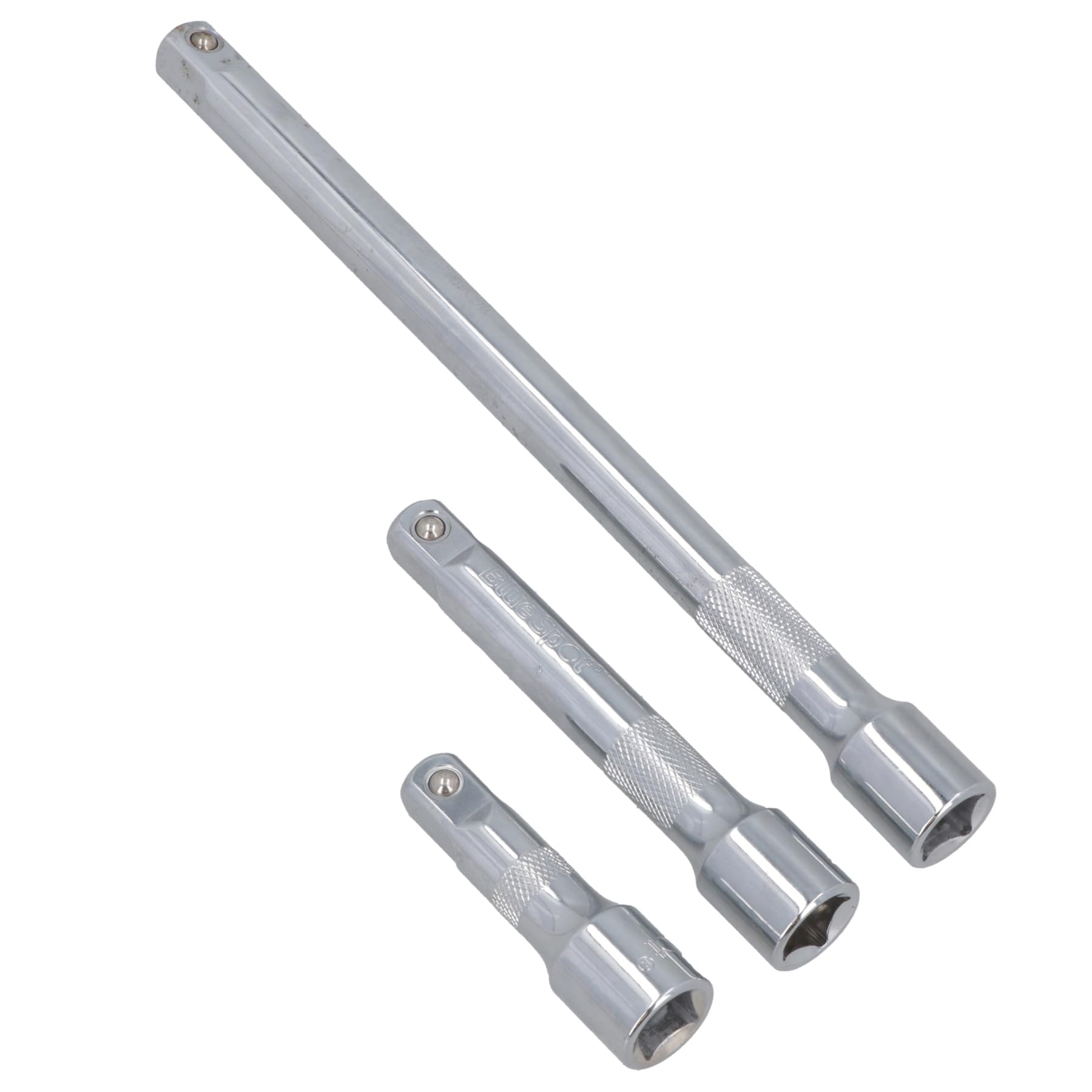 3pc 1/2" Drive Straight Socket Ratchet Extension Bar Set 75mm 125mm 250mm