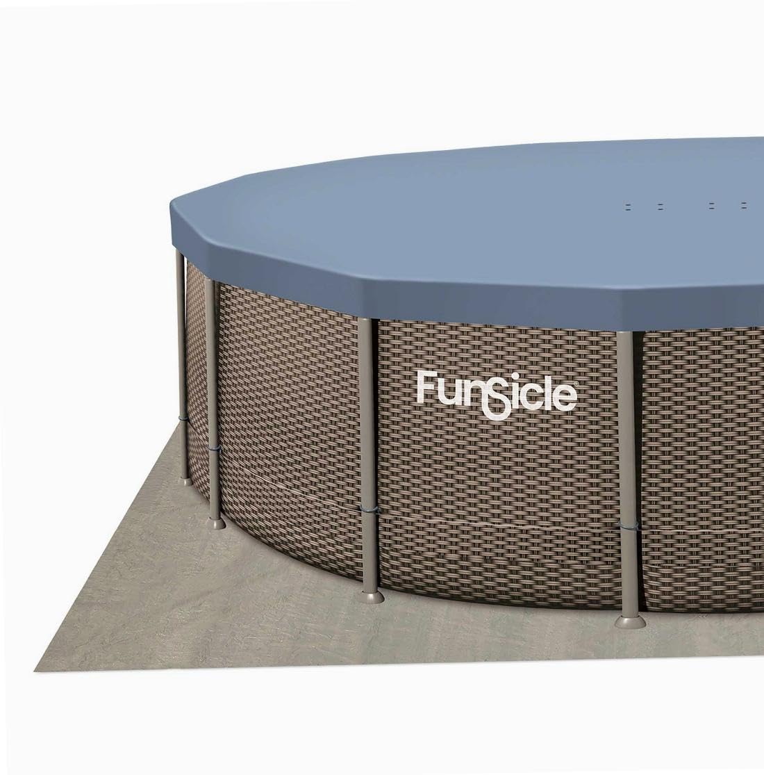 FUNSICLE Piscine Tubulaire Ronde Marron Ø4,57m x h1,22m