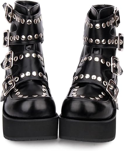 Amazon.com: XXDDNN Botas cortas Lolita Punk con suela gruesa y punta  redonda para otoño e invierno, botas cortas antideslizantes : Ropa, Zapatos  y Joyería