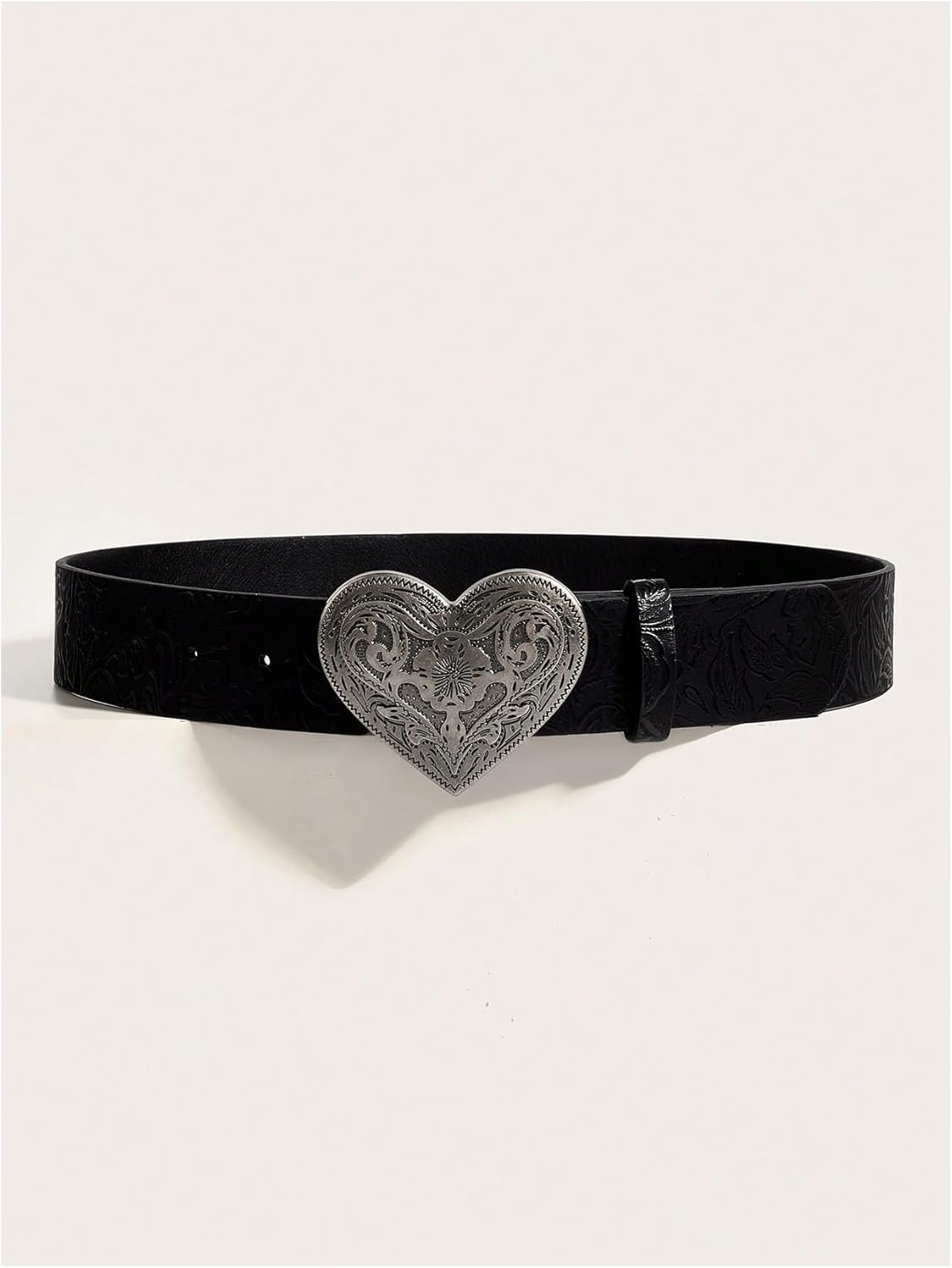 Women's Retro Vintage Metal Buckle Belt Faux Leather Western Cowgirl Waist Belts - Image 2