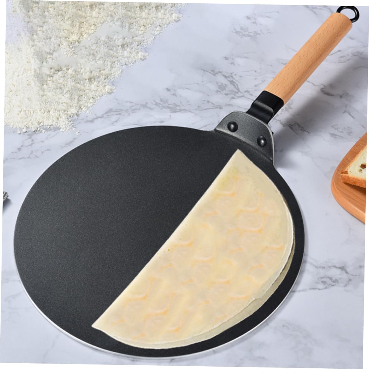 Nonstick Pans Frying Crepe Tortilla Sturdy Even Heat Distribution for Low Heat