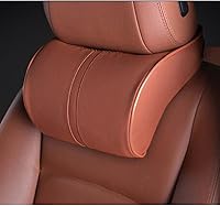 Vista 8 de Almohada de apoyo para el cuello del asiento del automóvil, piel sintética suave + espuma viscoelástica, almohadilla de apoyo para la cabeza