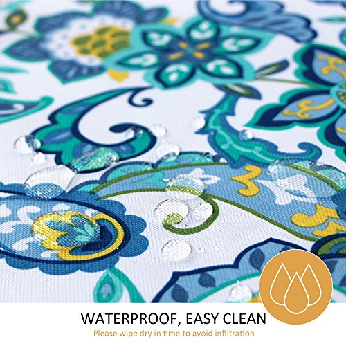 Colorbird Modern Paisley Flower Tablecloth Water Resistant Table Cover With Zipper Umbrella Hole For Patio Garden Tabletop Decor (Square, 60" X 60", Zippered, Paisley) #TOP3