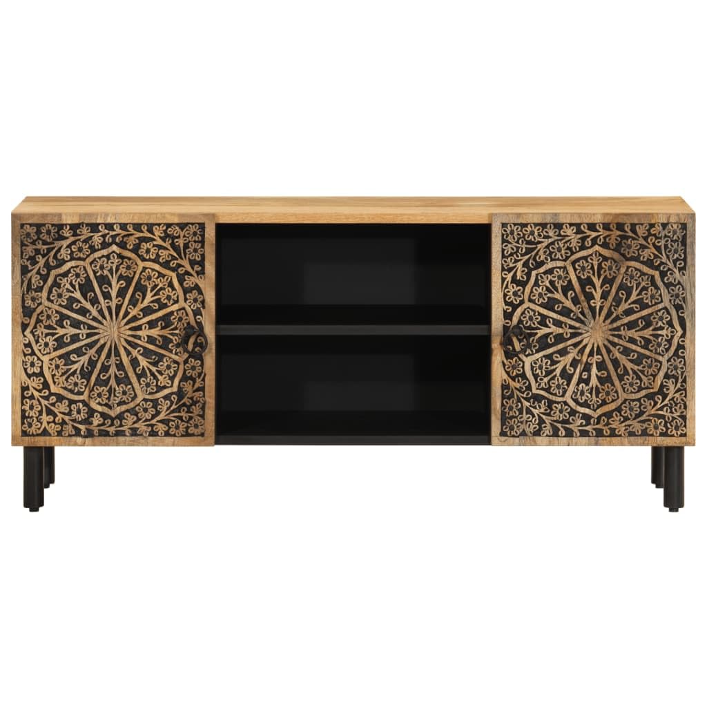 Szafka pod telewizor, szafka pod telewizor, szafka do sypialni, gabinetu, 105 x 33 x 46 cm, lite drewno mango