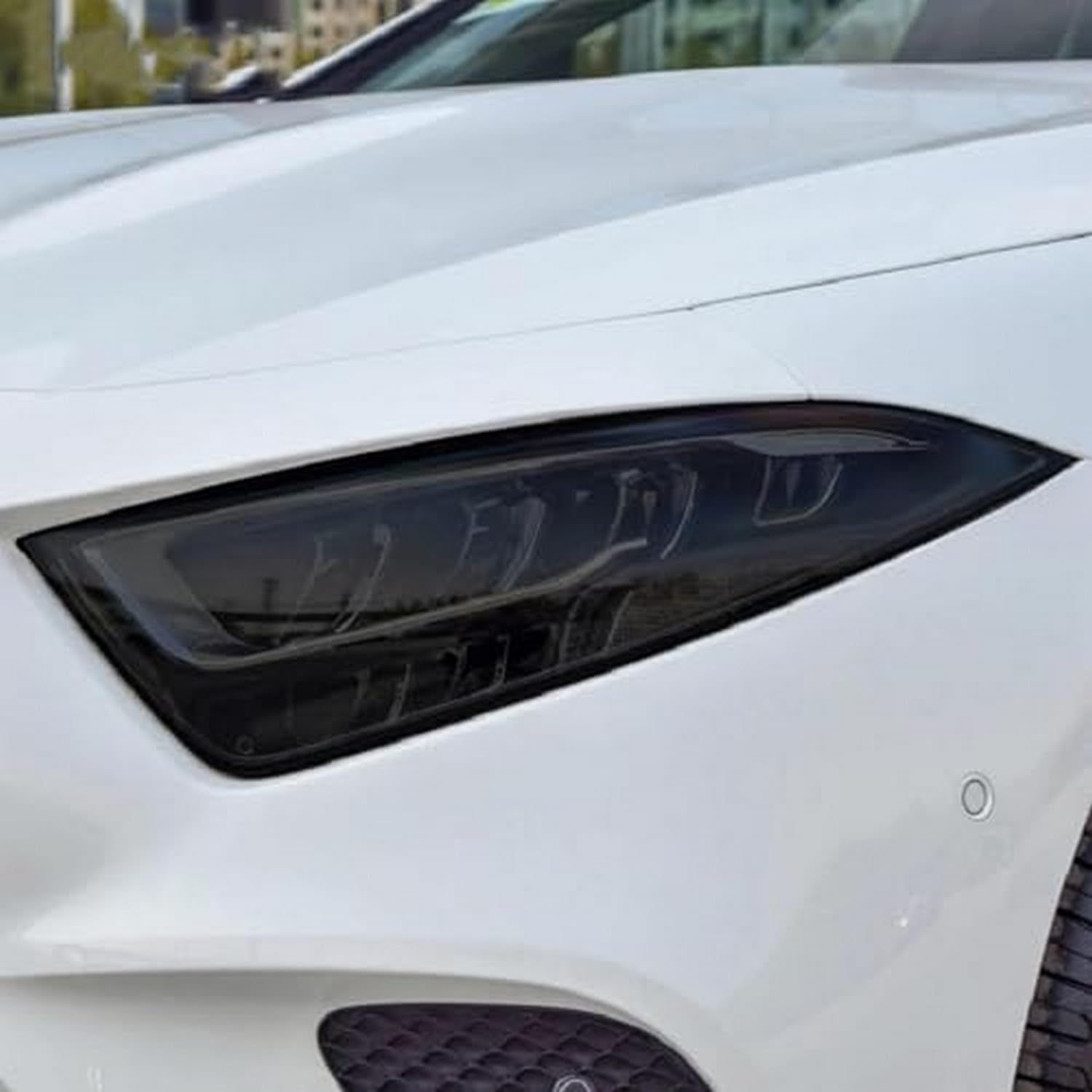 SamLng Car Front Light Film for Benz CLS Class W218 C257 for Amg Front Light Transparent Smoked TPU Sticker Car Headlight Protective Film