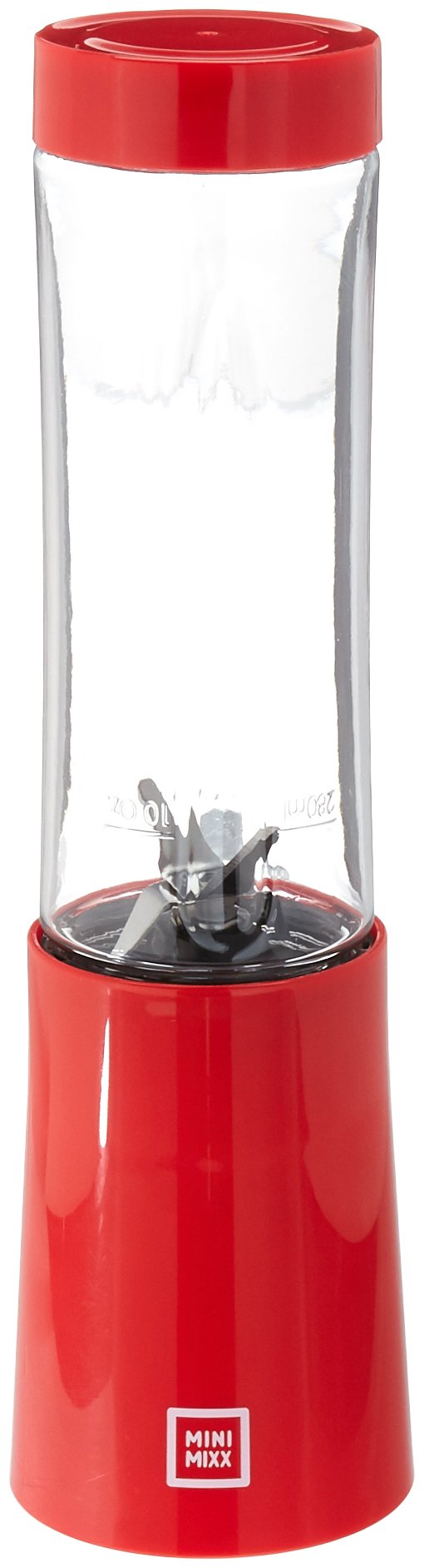 Euro Cuisine MM1R Personal Blender, Portable Smoothie Blender, Mini Blender Cup for Smoothies, Small Blender for Shakes, Single Serve Blender - Red