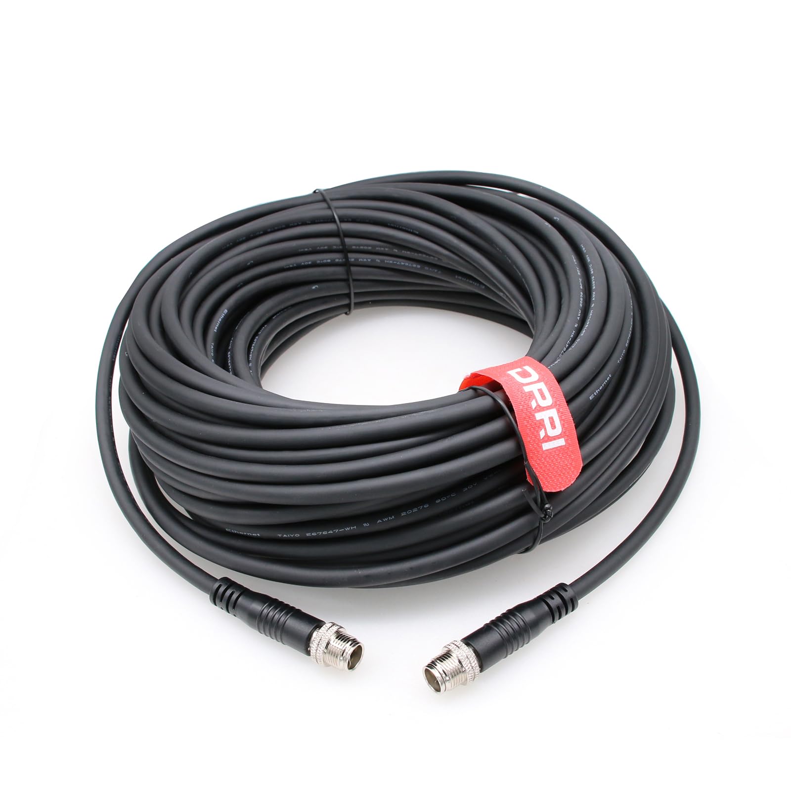 Wytrzymały kabel przedłużający CAT 6 z kodem X męski do M12 X-Coded męski, ekranowany kabel przedłużający CAT 6 do zastosowań w sieciach przemysłowych na zewnątrz