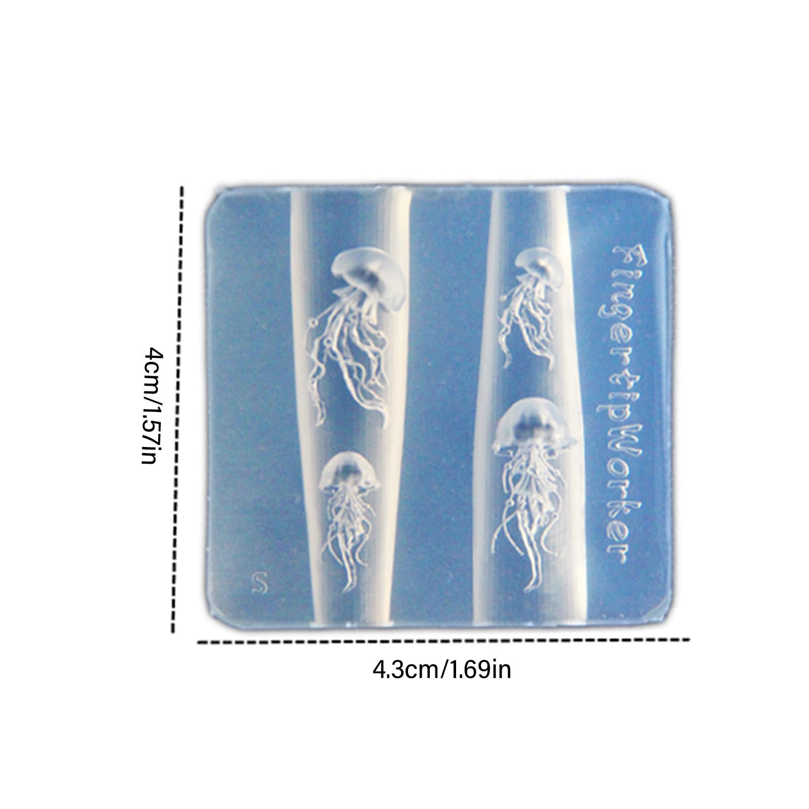 Unghie in silicone Modello di arte per decorazioni unghie in rilievo Meduse Accessori per unghie Stampo Pratico Strumento di goffratura per unghie