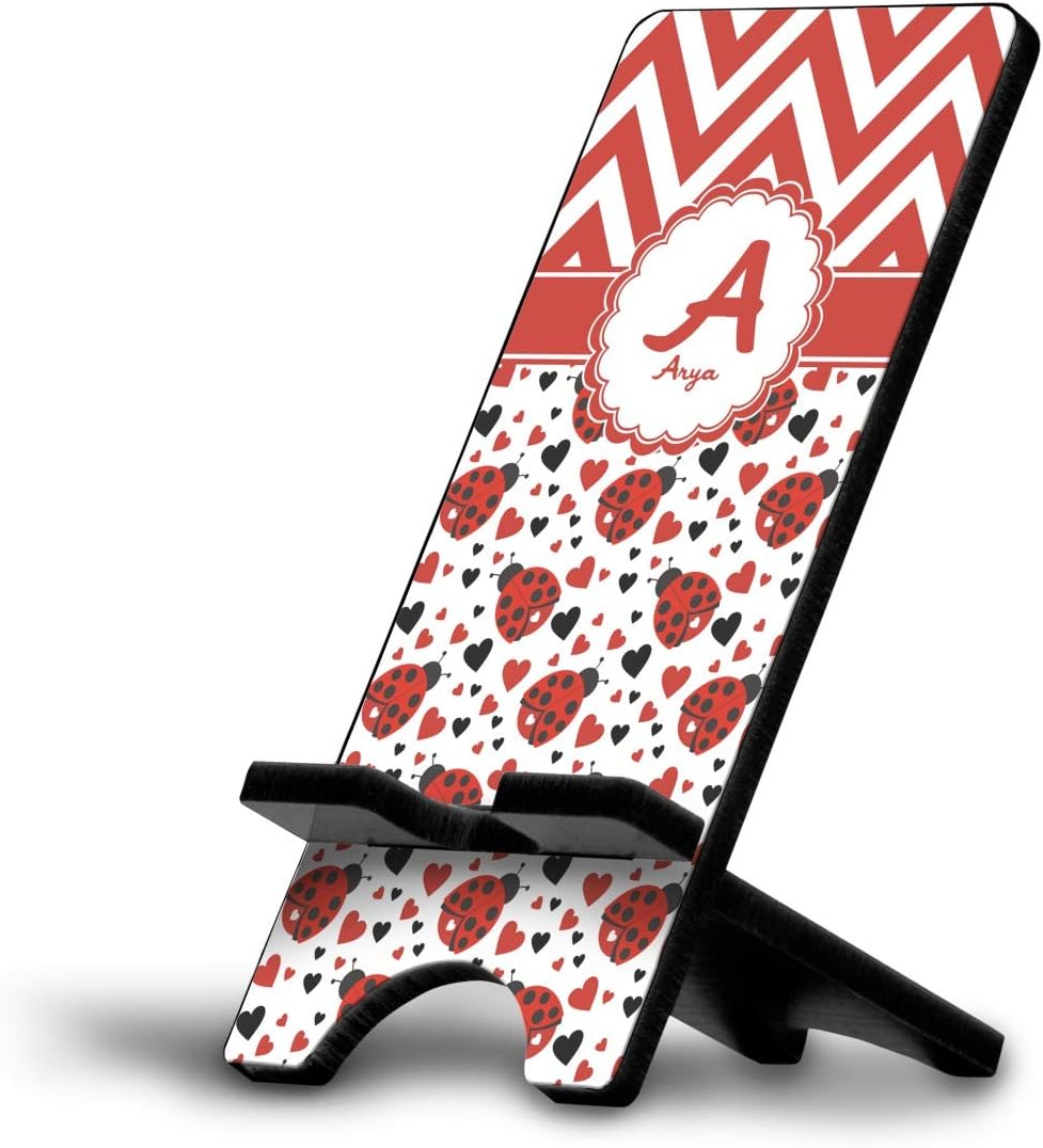 YouCustomizeIt Personalized Ladybugs & Chevron Cell Phone Stand (Large)